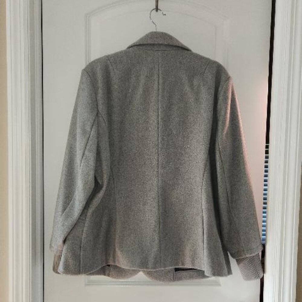 Studio Park x Amy Stran Faux Wool Knit Blazer Heather Grey X-Large - Picture 2 of 5
